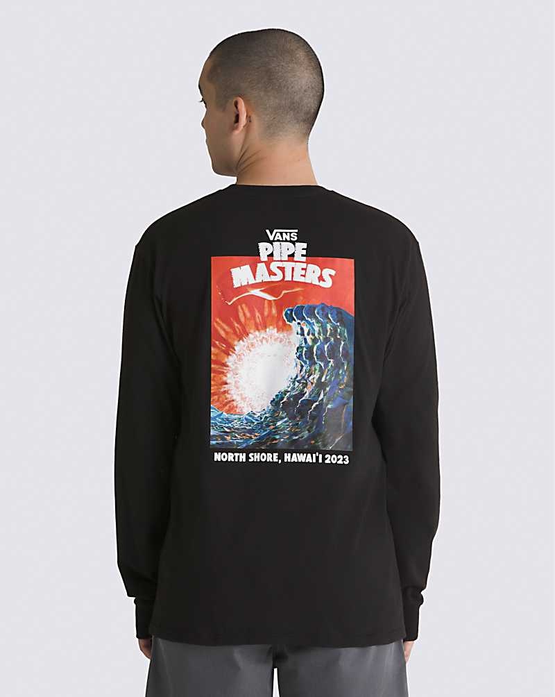 Vans 2023 Pipe Masters Poster Long Sleeve T-Shirt Herren Schwarz | Österreich LMCHIK041