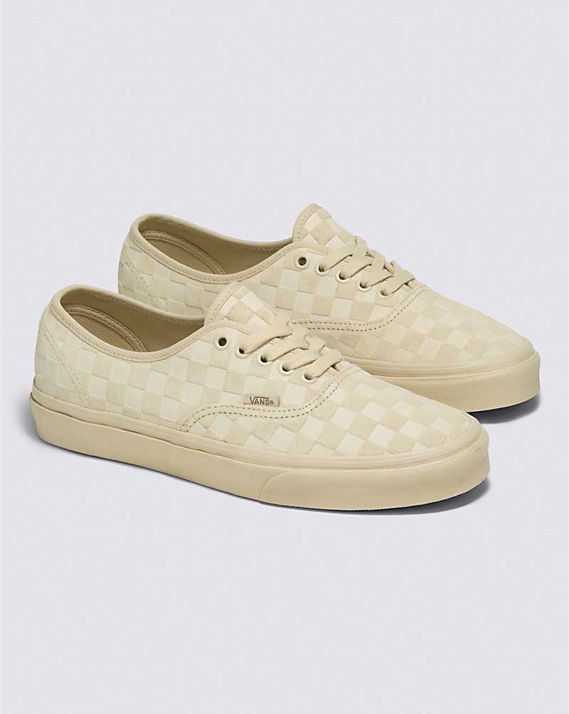 Vans Authentic Mono Checkerboard Schuhe Herren Beige | Österreich EAUXLP481