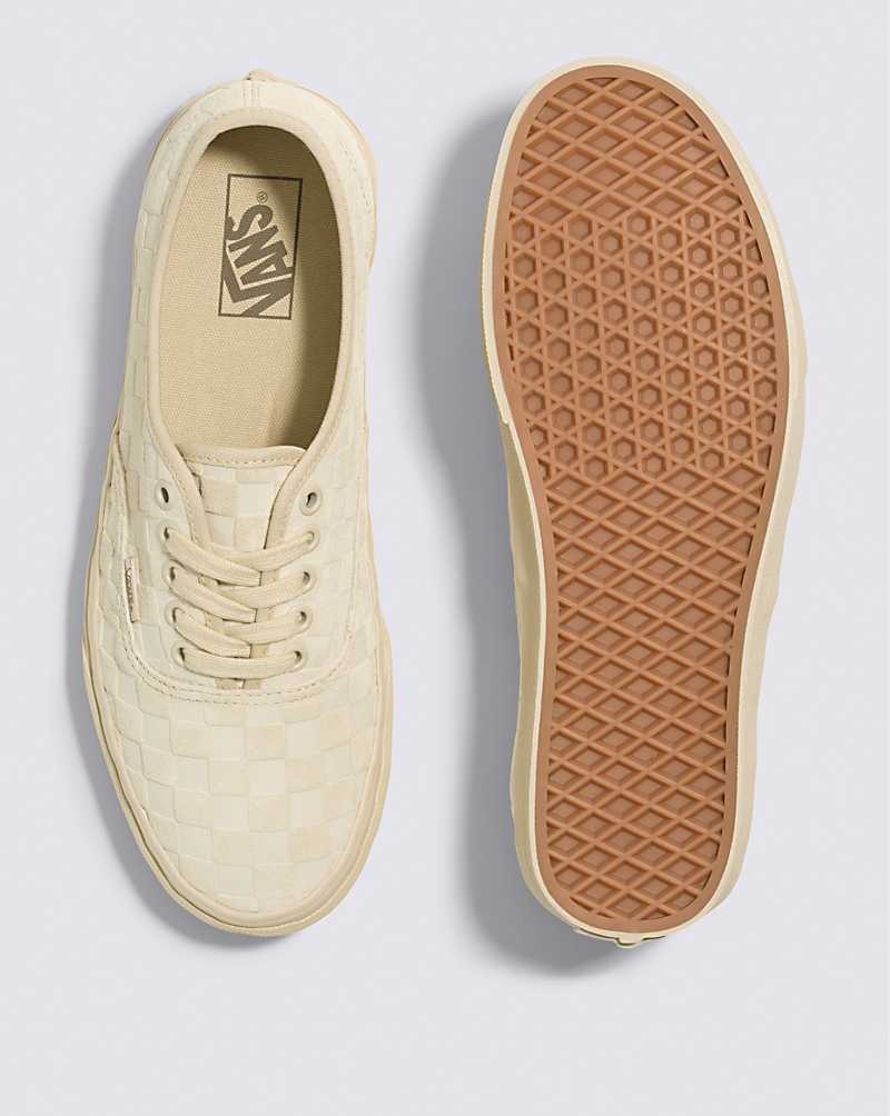 Vans Authentic Mono Checkerboard Schuhe Herren Beige | Österreich EAUXLP481