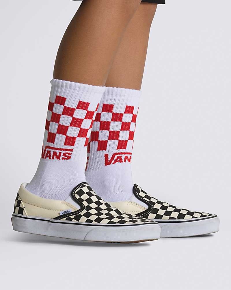 Vans Check Crew 3-Pack Socken Kinder Weiß | Österreich QPOWAT926