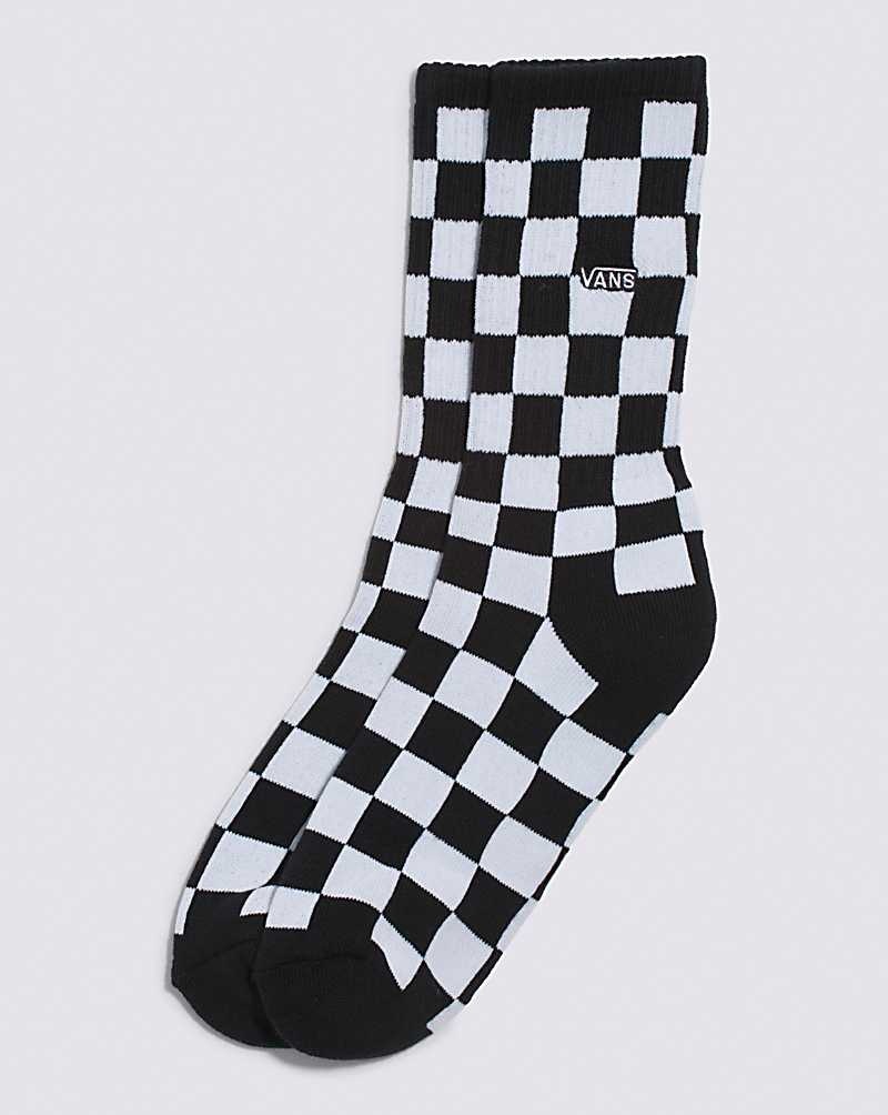 Vans Checkerboard Crew Socken Kinder Schwarz Weiß | Österreich BIFXON876