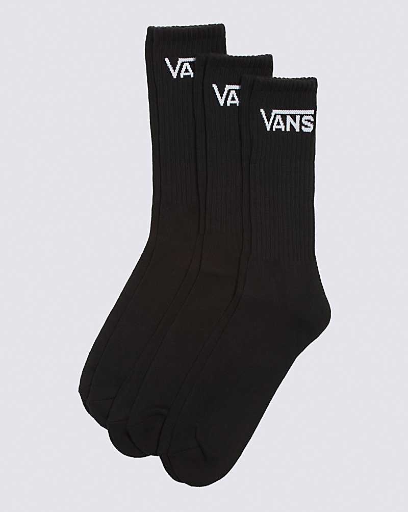 Vans Classic Crew 3-Pack Socken Damen Schwarz | Österreich QFVCNP928