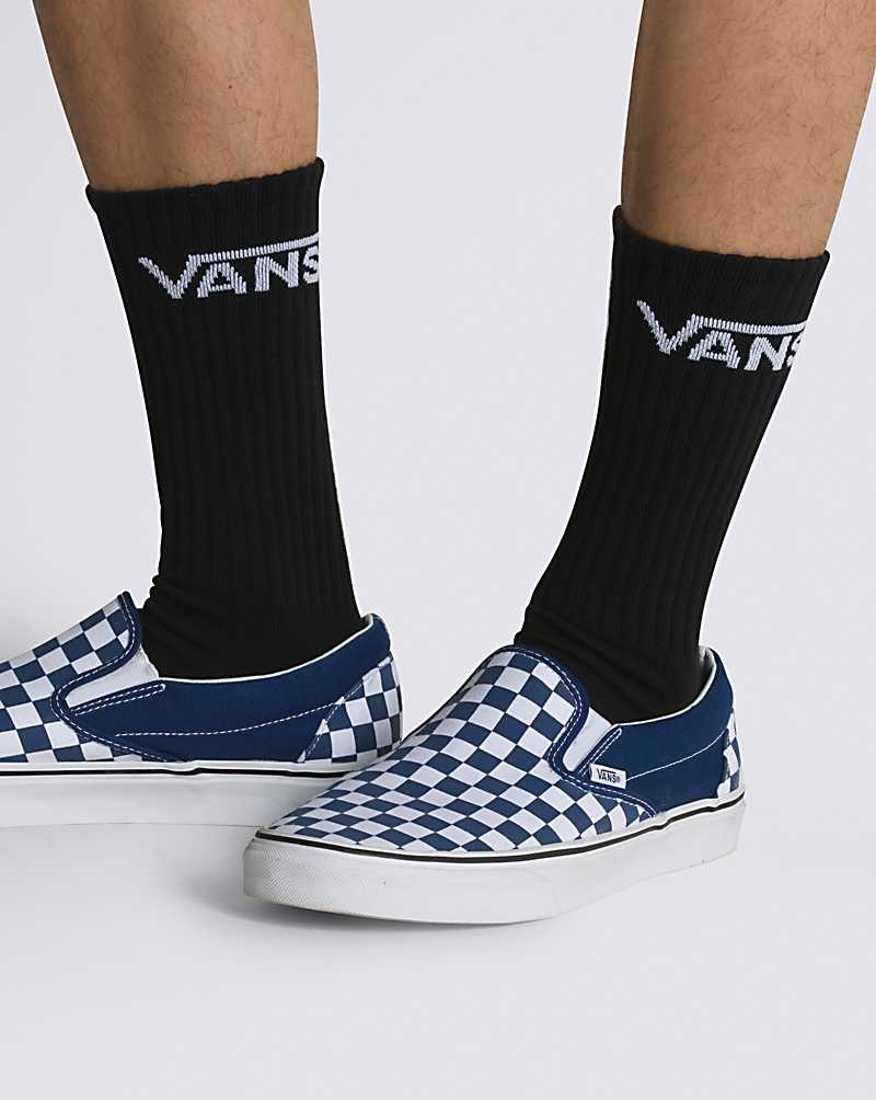 Vans Classic Crew 3-Pack Socken Herren Schwarz | Österreich XVMPZK439