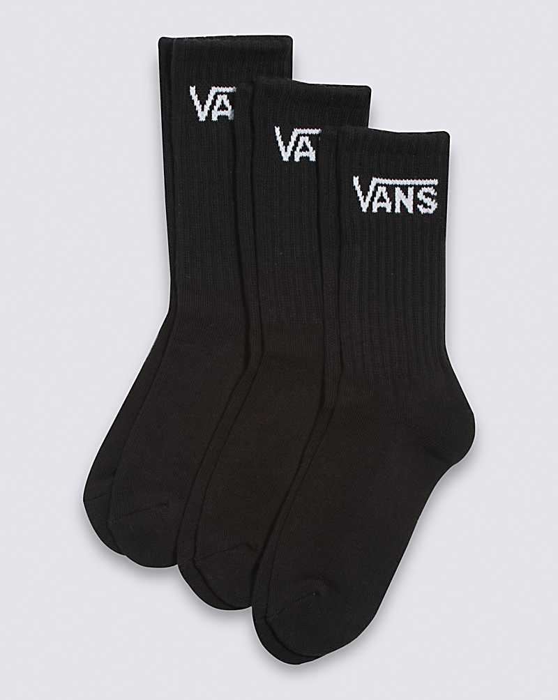 Vans Classic Crew 3-Pack Socken Kinder Schwarz | Österreich ARLGYN319