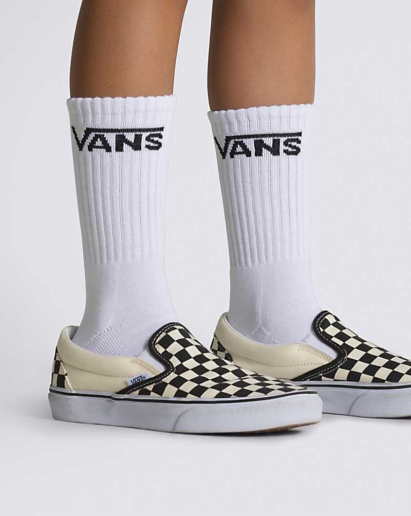 Vans Classic Crew 3-Pack Socken Kinder Weiß | Österreich QSJGCB372