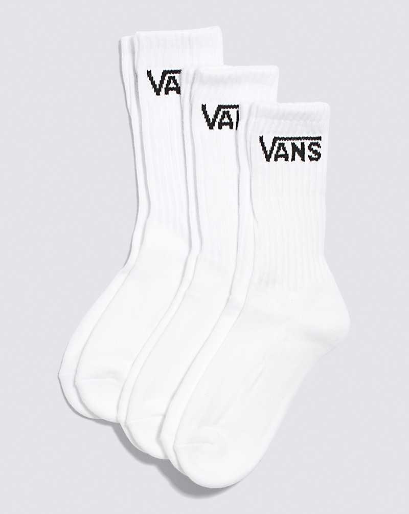 Vans Classic Crew 3-Pack Socken Kinder Weiß | Österreich QSJGCB372