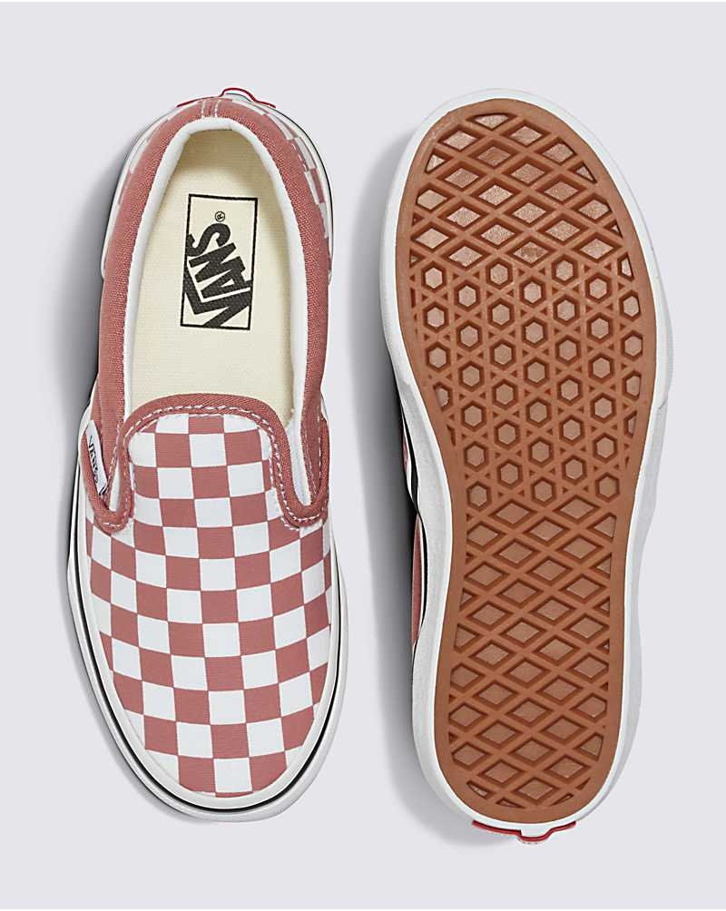 Vans Classic Slip-On Checkerboard Schuhe Kinder Rosa | Österreich KTBAOU710