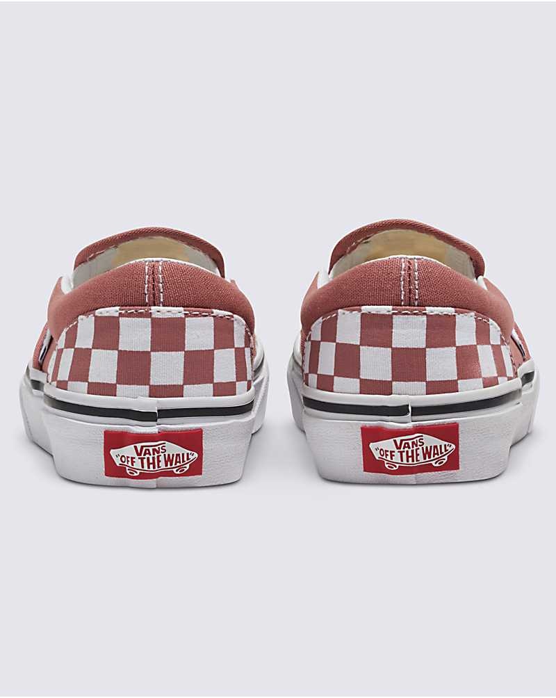 Vans Classic Slip-On Checkerboard Schuhe Kinder Rosa | Österreich KTBAOU710