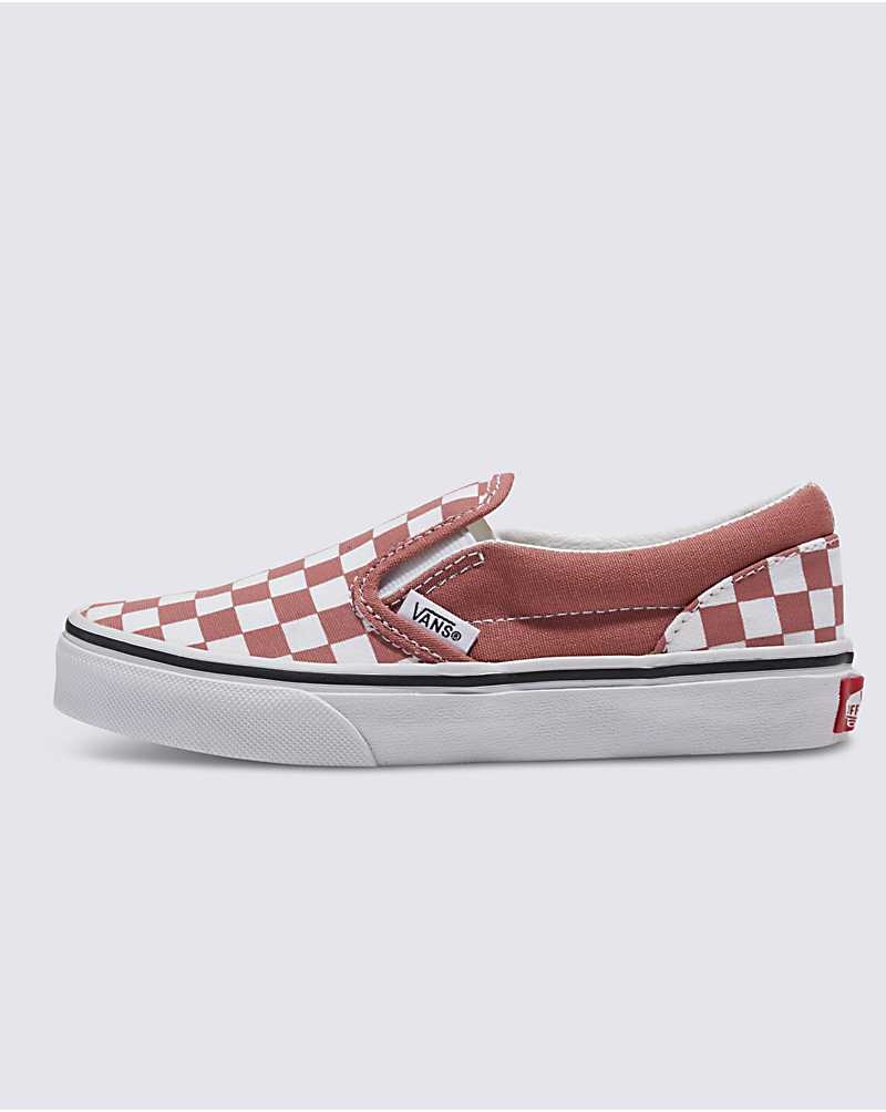 Vans Classic Slip-On Checkerboard Schuhe Kinder Rosa | Österreich KTBAOU710