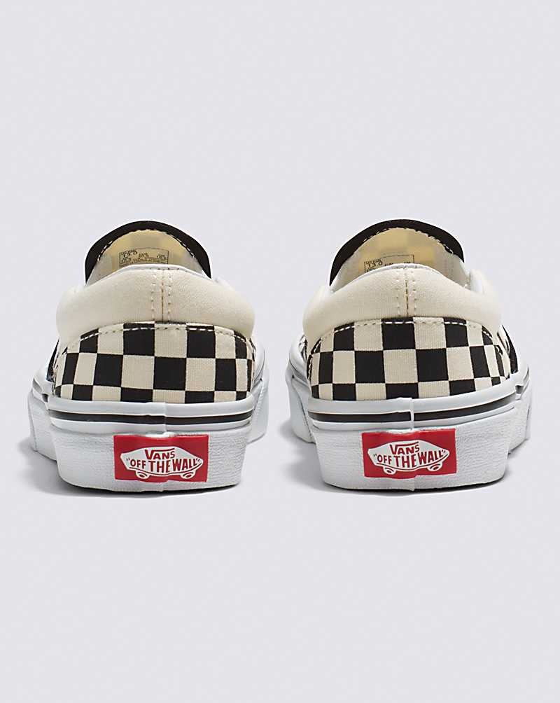 Vans Classic Slip-On Checkerboard Schuhe Kinder Schwarz Weiß | Österreich ONJZGI235