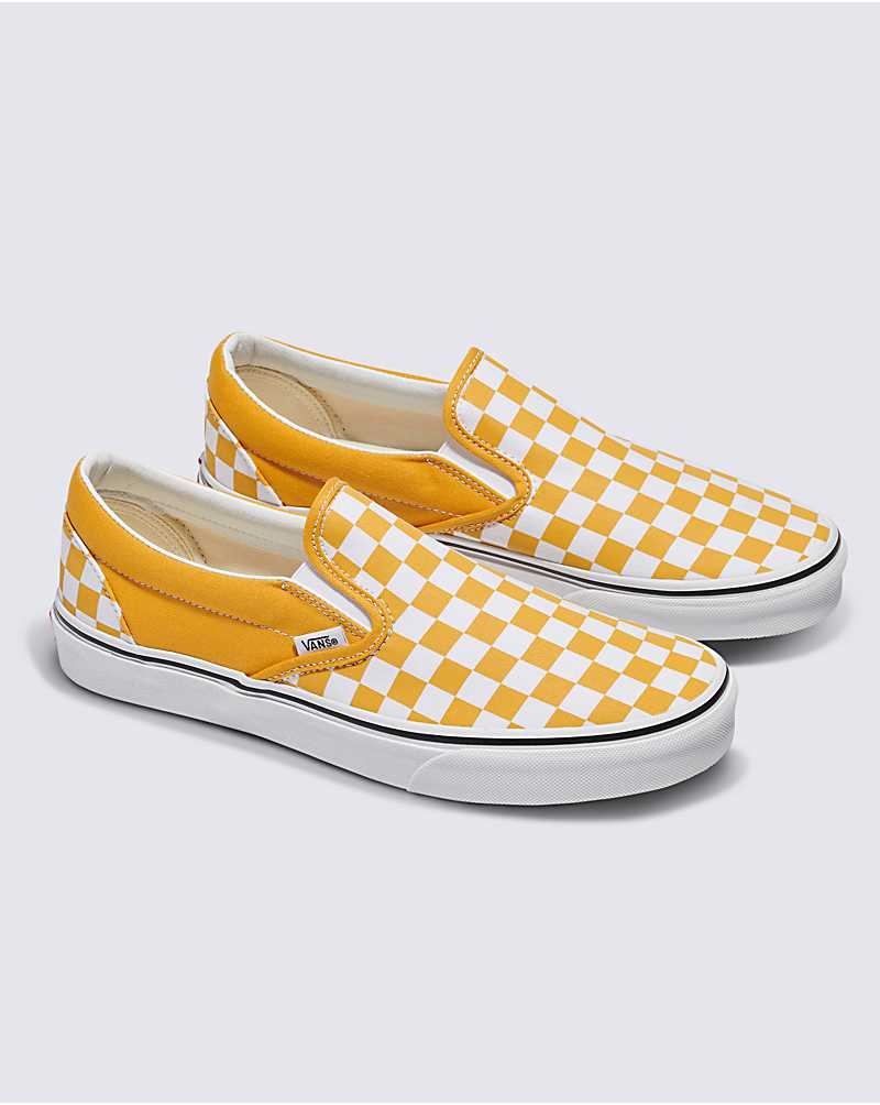 Vans Classic Slip-On Checkerboard Schuhe Damen Gelb | Österreich DTZNVK487