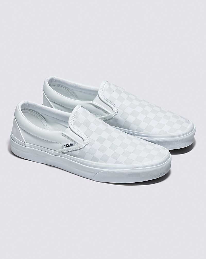 Vans Classic Slip-On Checkerboard Schuhe Damen Weiß | Österreich HWZBVJ452