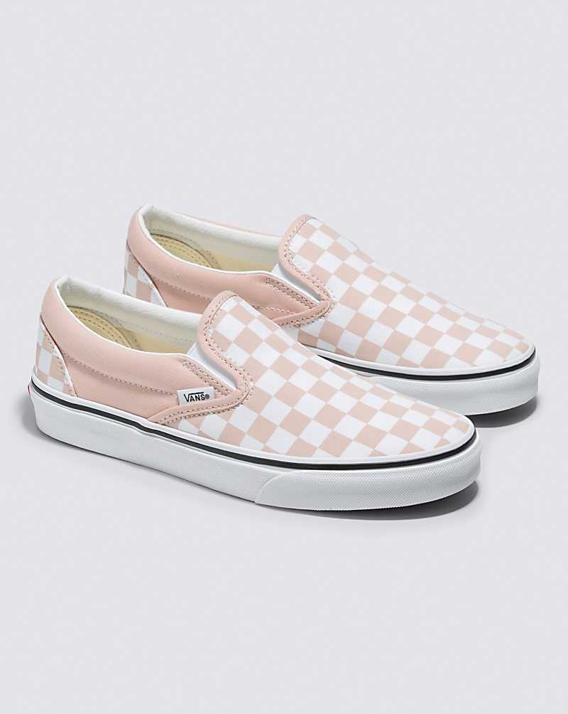 Vans Classic Slip-On Checkerboard Schuhe Damen Rosa | Österreich AZICNS376