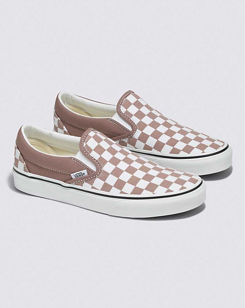 Vans Classic Slip-On Checkerboard Schuhe Damen Rosa | Österreich YVSWIL352