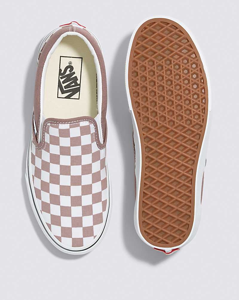 Vans Classic Slip-On Checkerboard Schuhe Damen Rosa | Österreich YVSWIL352