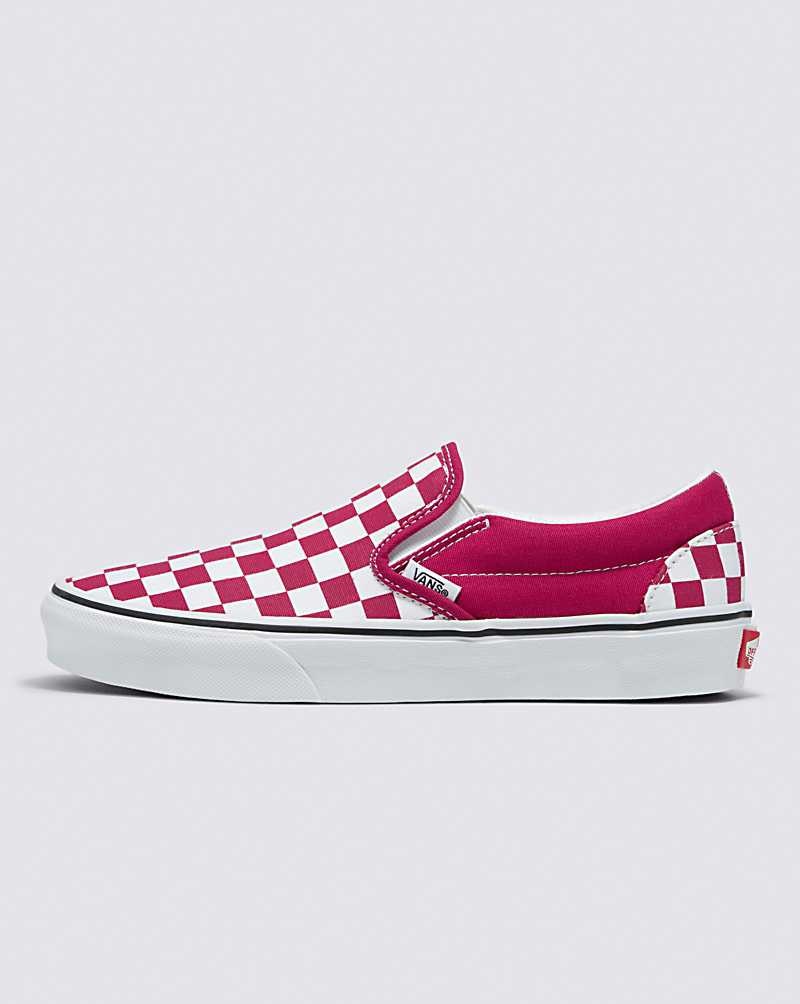 Vans Classic Slip-On Checkerboard Schuhe Damen Rot | Österreich VSGKXT052