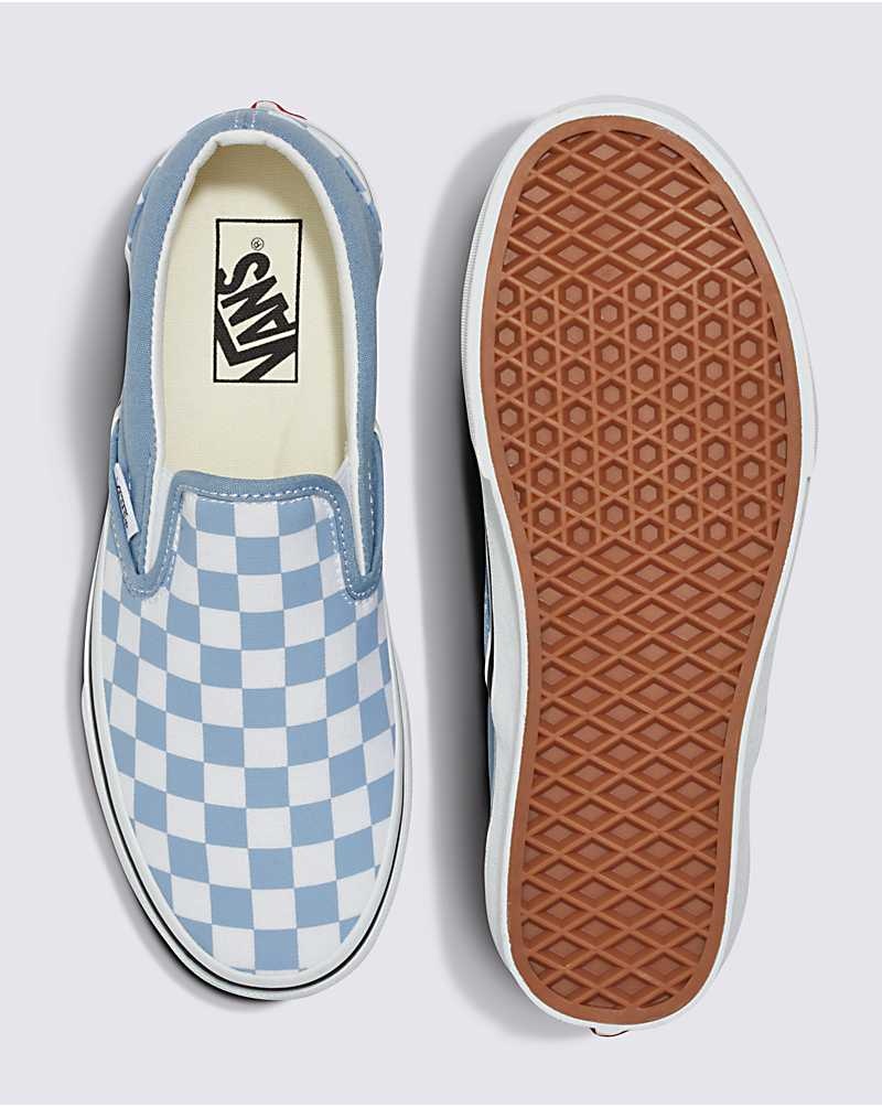 Vans Classic Slip-On Checkerboard Schuhe Damen Blau | Österreich EYKHWM954