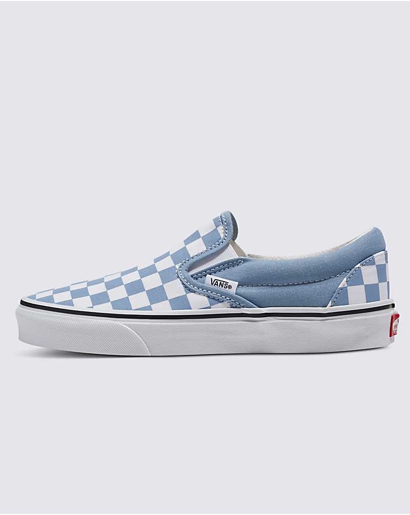 Vans Classic Slip-On Checkerboard Schuhe Damen Blau | Österreich EYKHWM954