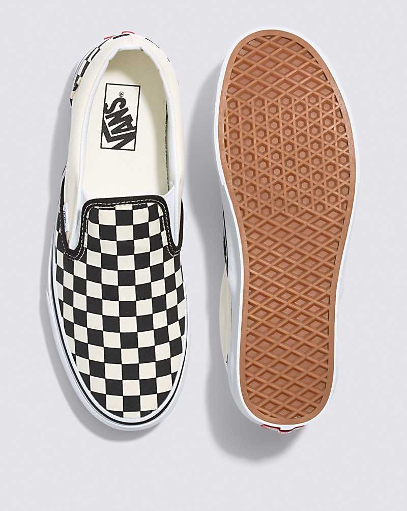 Vans Classic Slip-On Checkerboard Schuhe Damen Schwarz Weiß | Österreich MVJXKQ386