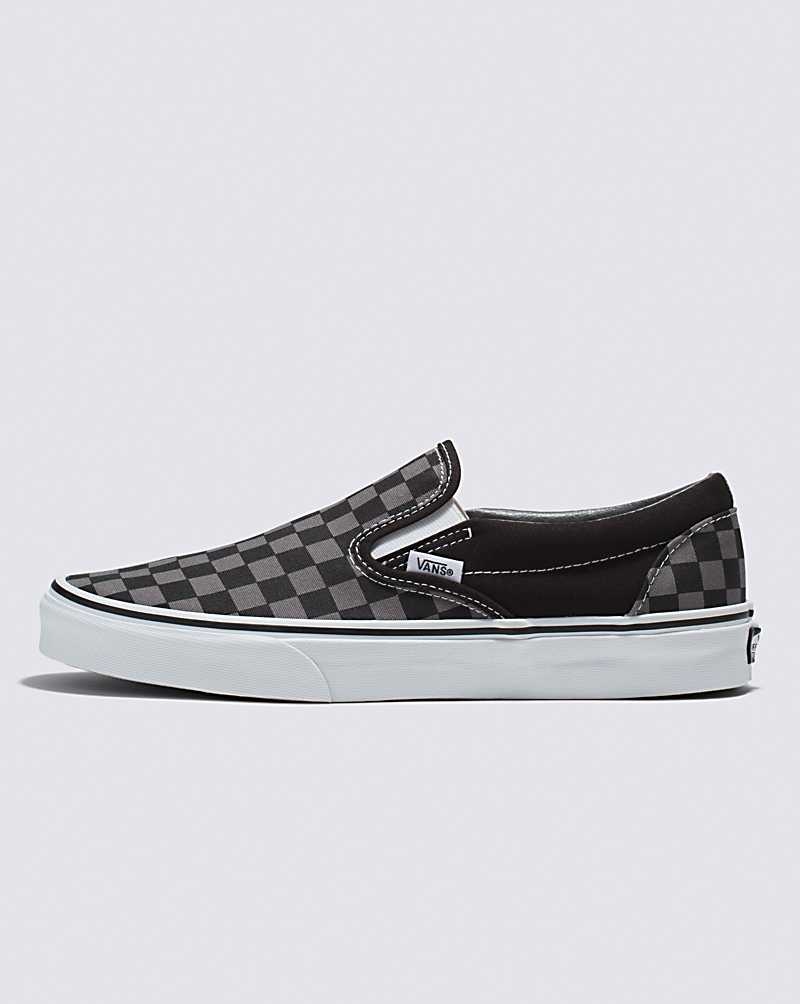 Vans Classic Slip-On Checkerboard Schuhe Damen Schwarz Grau | Österreich DFOAWI386