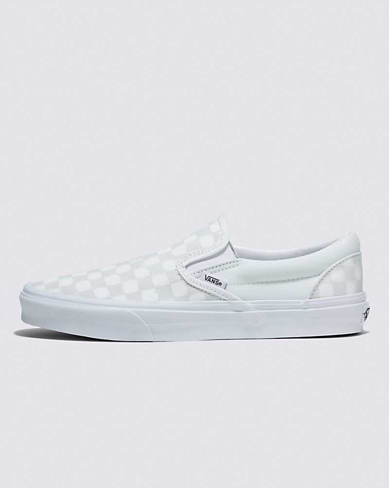 Vans Classic Slip-On Checkerboard Schuhe Herren Weiß | Österreich NWSBLK148