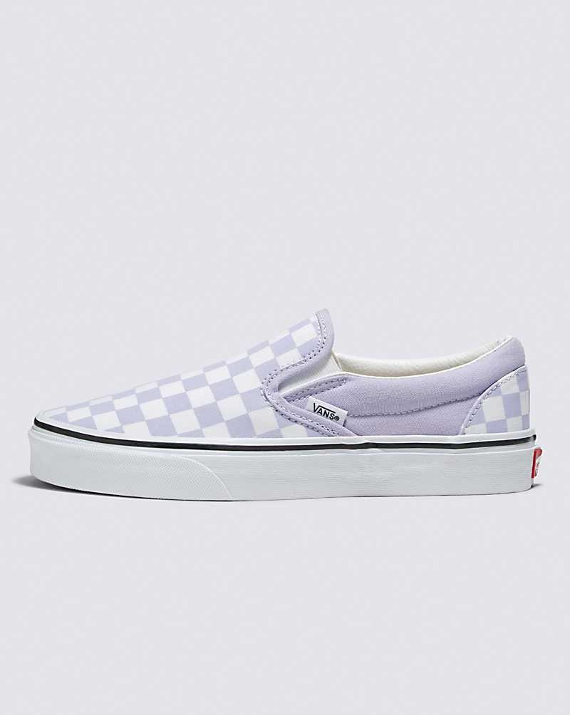 Vans Classic Slip-On Checkerboard Schuhe Herren Lila | Österreich ZTIYJN481