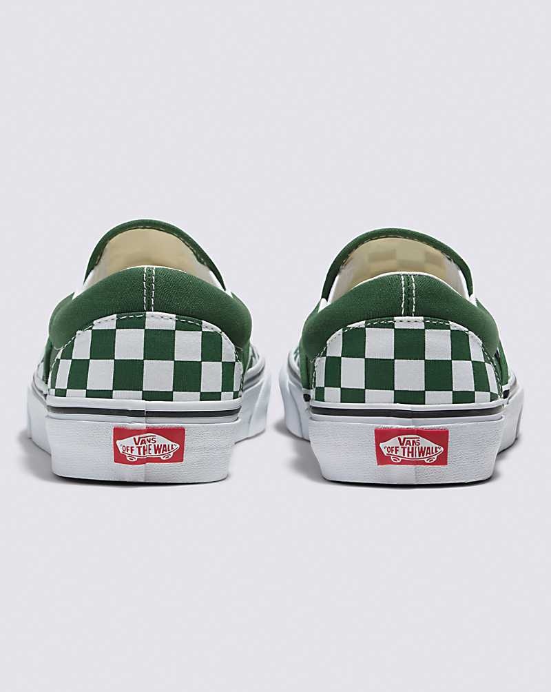 Vans Classic Slip-On Checkerboard Schuhe Herren Grün | Österreich XJBFLH483