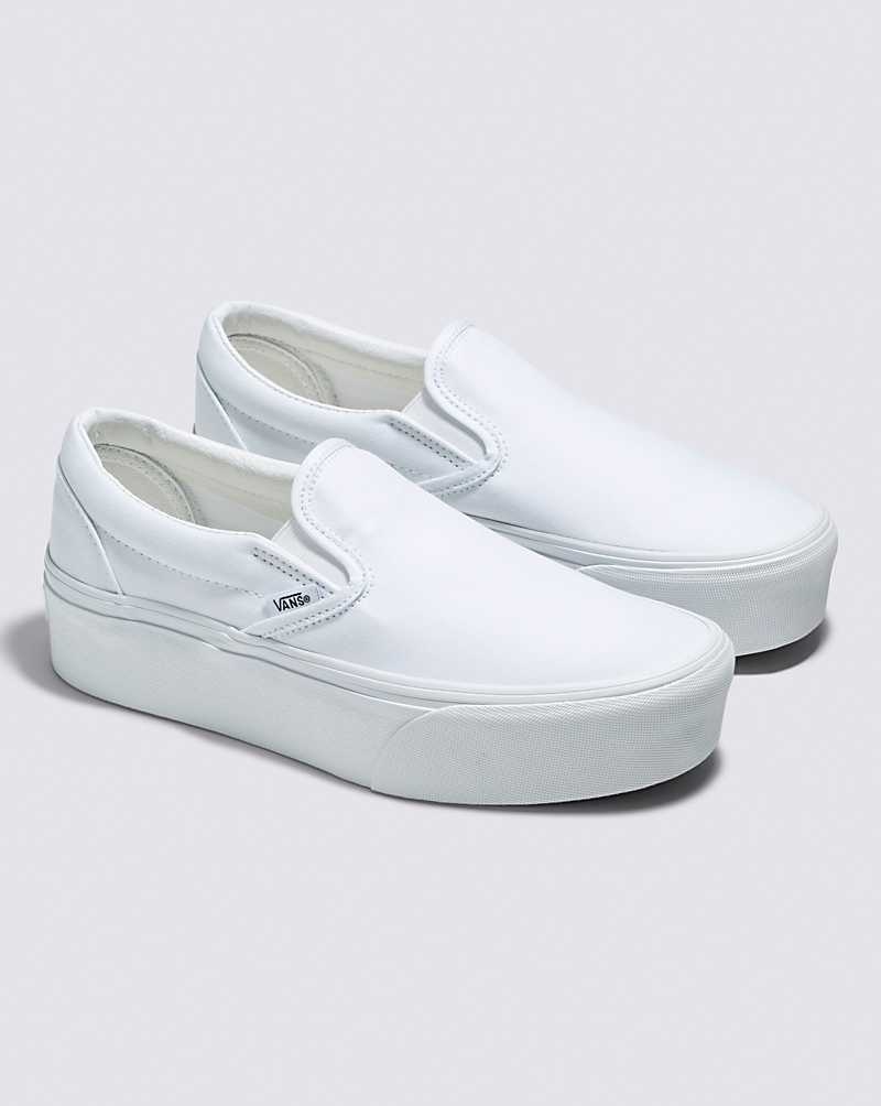 Vans Classic Slip-On Stackform Schuhe Damen Weiß | Österreich OUGTKI318