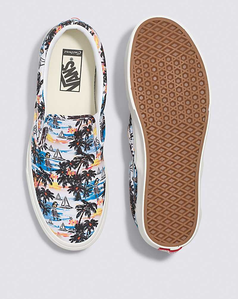 Vans Customs Aloha Slip-On Schuhe Damen Mehrfarbig | Österreich EULZRF038