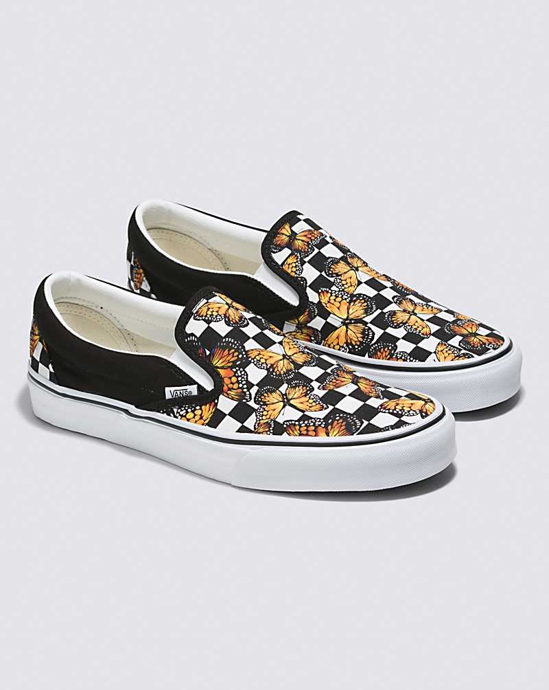 Vans Customs Butterfly Checkerboard Slip-On Schuhe Herren Mehrfarbig | Österreich IQHNEX356