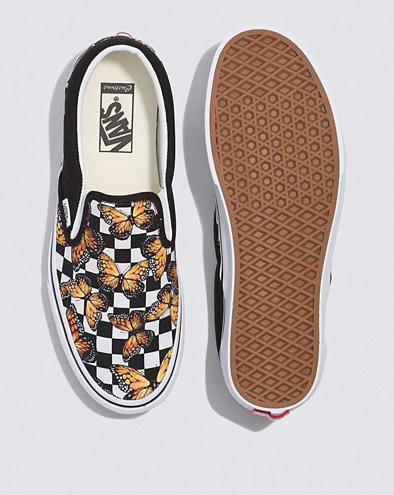 Vans Customs Butterfly Checkerboard Slip-On Schuhe Herren Mehrfarbig | Österreich IQHNEX356