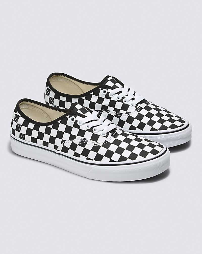 Vans Customs Checkerboard Authentic Weite Schuhe Herren Schwarz Weiß | Österreich BZLWYK563