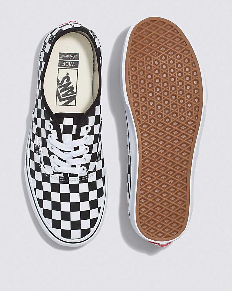 Vans Customs Checkerboard Authentic Weite Schuhe Herren Schwarz Weiß | Österreich BZLWYK563