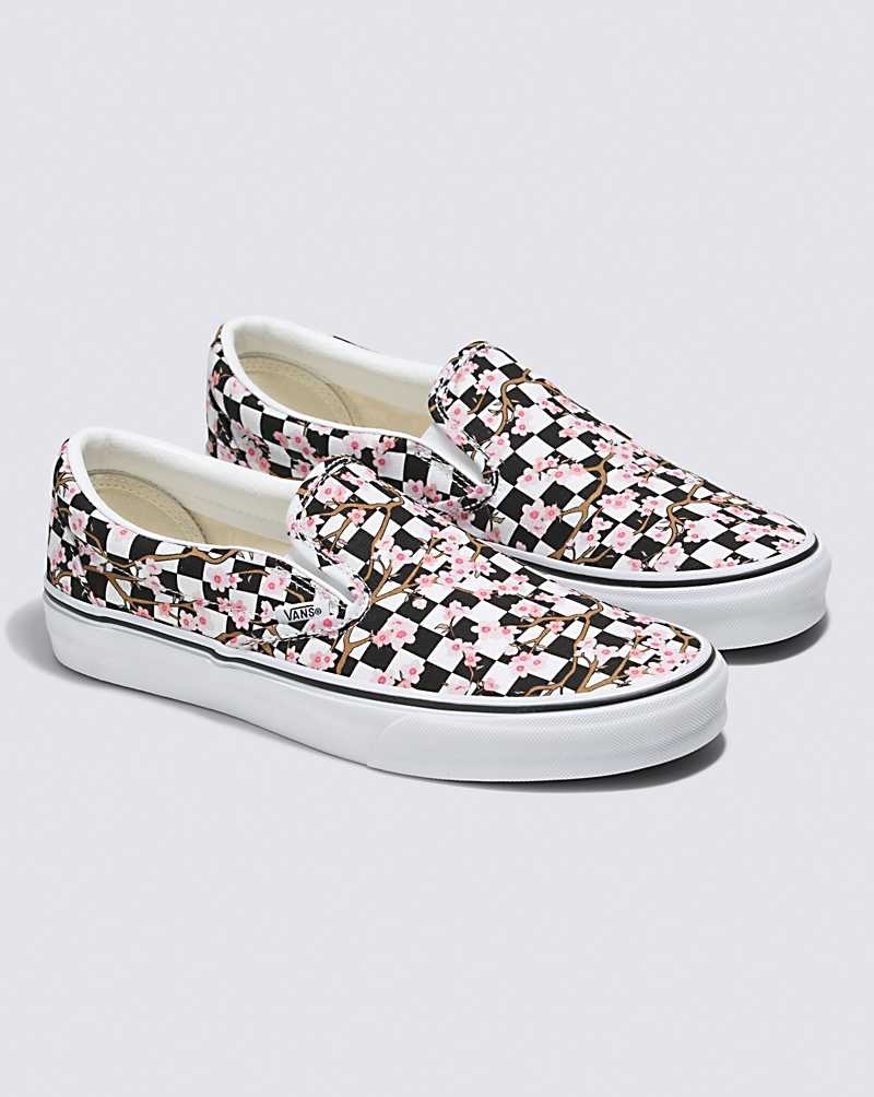 Vans Customs Cherry Blossom Checkerboard Slip-On Schuhe Herren Mehrfarbig | Österreich VPCLKA487