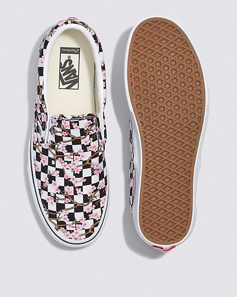 Vans Customs Cherry Blossom Checkerboard Slip-On Schuhe Herren Mehrfarbig | Österreich VPCLKA487