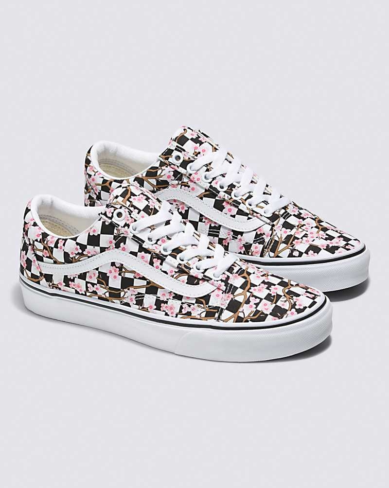 Vans Customs Cherry Blossom Checkerboard Old Skool Schuhe Herren Mehrfarbig | Österreich ARHJMX704