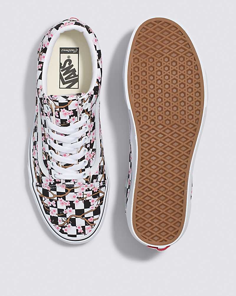 Vans Customs Cherry Blossom Checkerboard Old Skool Schuhe Herren Mehrfarbig | Österreich ARHJMX704