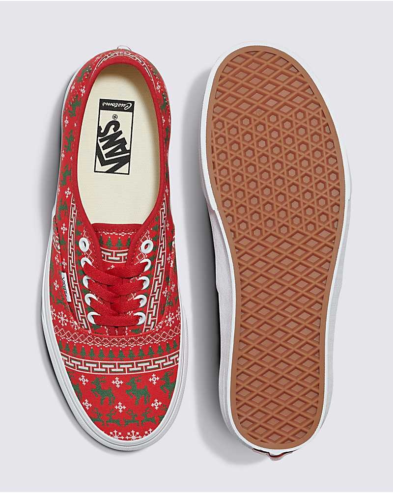 Vans Customs Christmas Pullover Authentic Schuhe Herren Rot | Österreich HVQJFC790