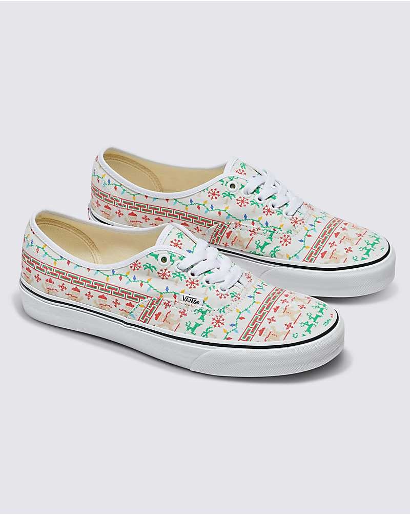 Vans Customs Christmas Pullover Authentic Schuhe Damen Weiß | Österreich WREXKC514