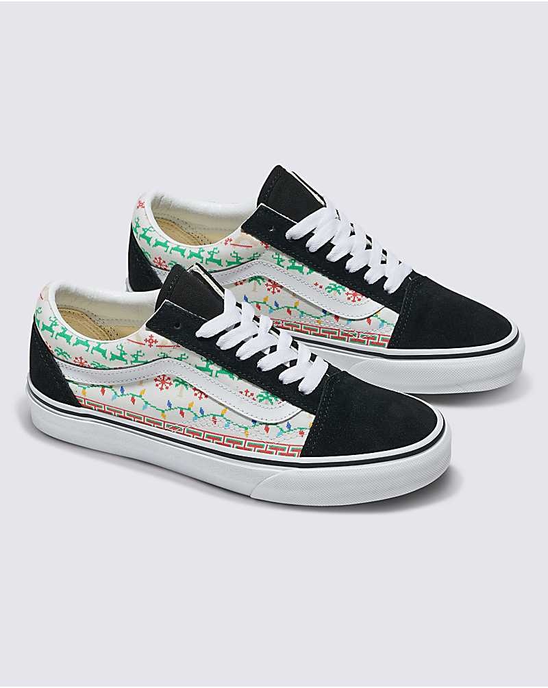 Vans Customs Christmas Pullover Old Skool Schuhe Damen Weiß | Österreich PDZKCG496