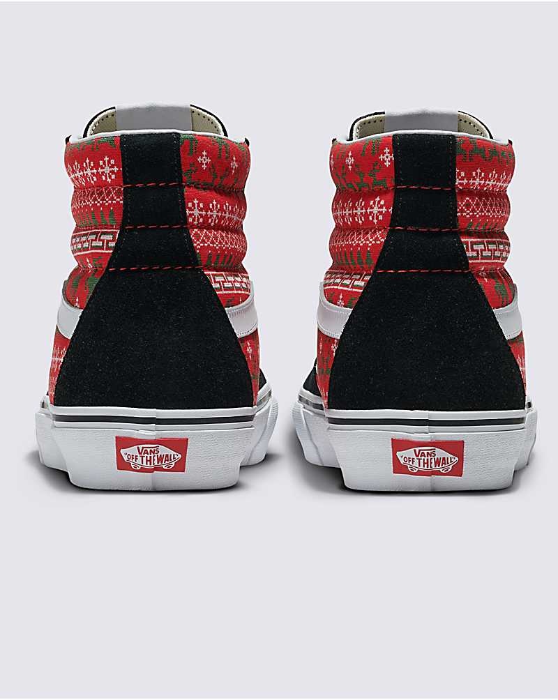 Vans Customs Christmas Pullover Sk8-Hi Schuhe Herren Rot | Österreich CJSTXF682