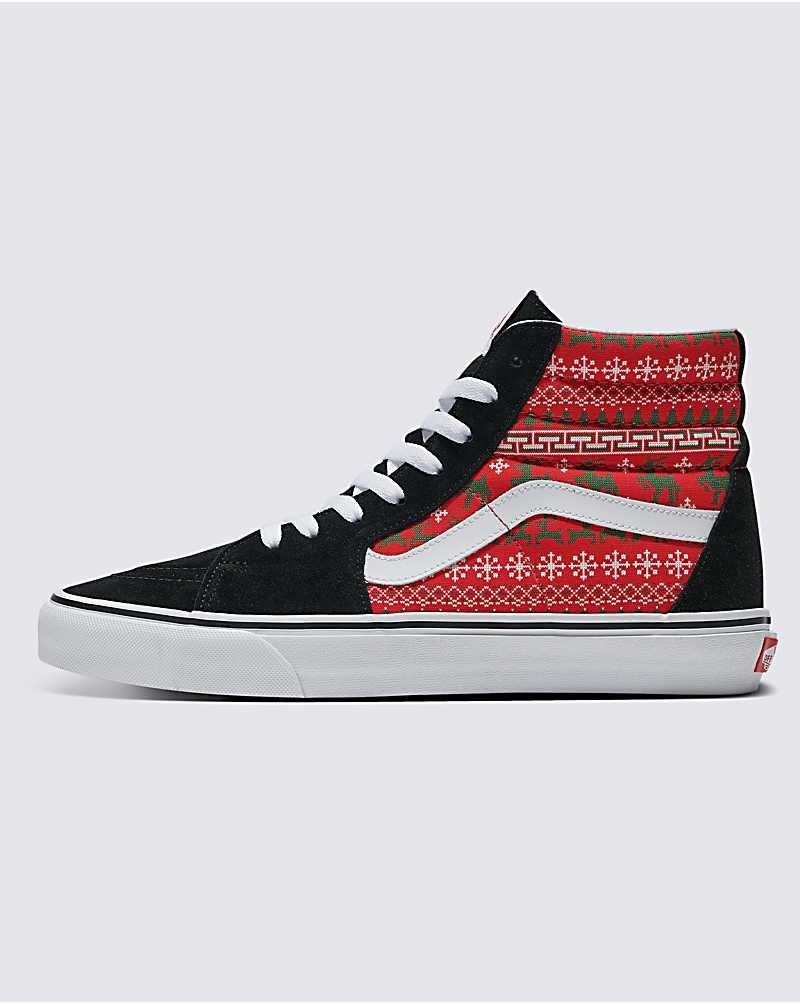 Vans Customs Christmas Pullover Sk8-Hi Schuhe Herren Rot | Österreich CJSTXF682