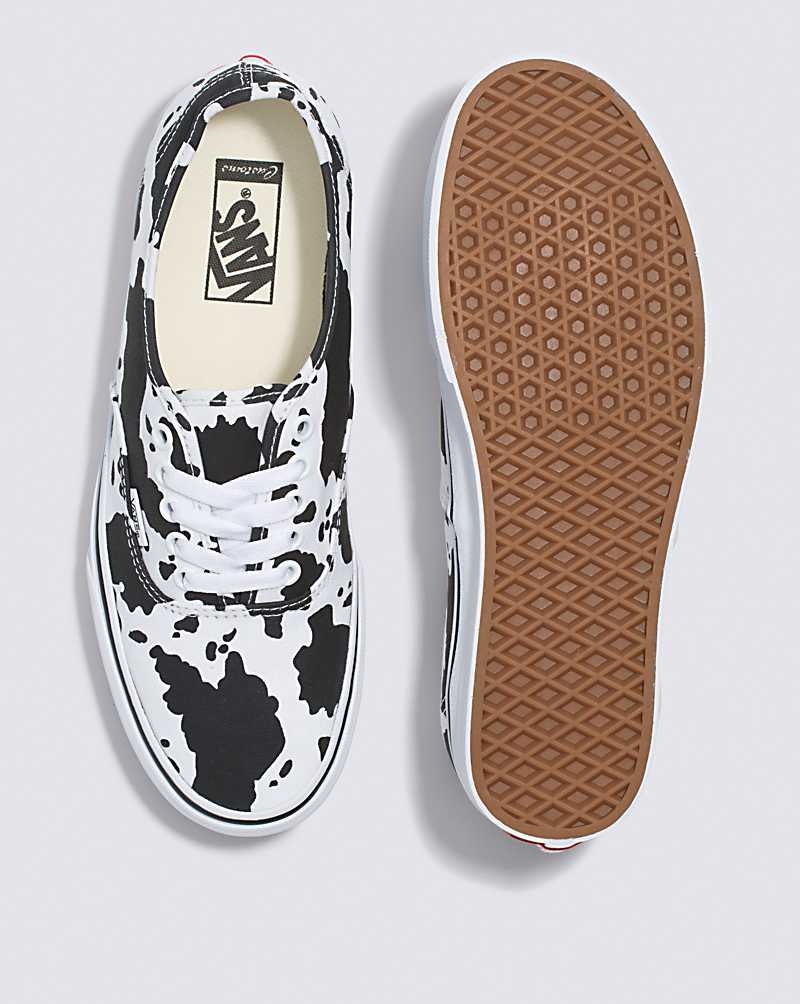 Vans Customs Cow Print Authentic Schuhe Herren Schwarz Weiß | Österreich SIJEKU567