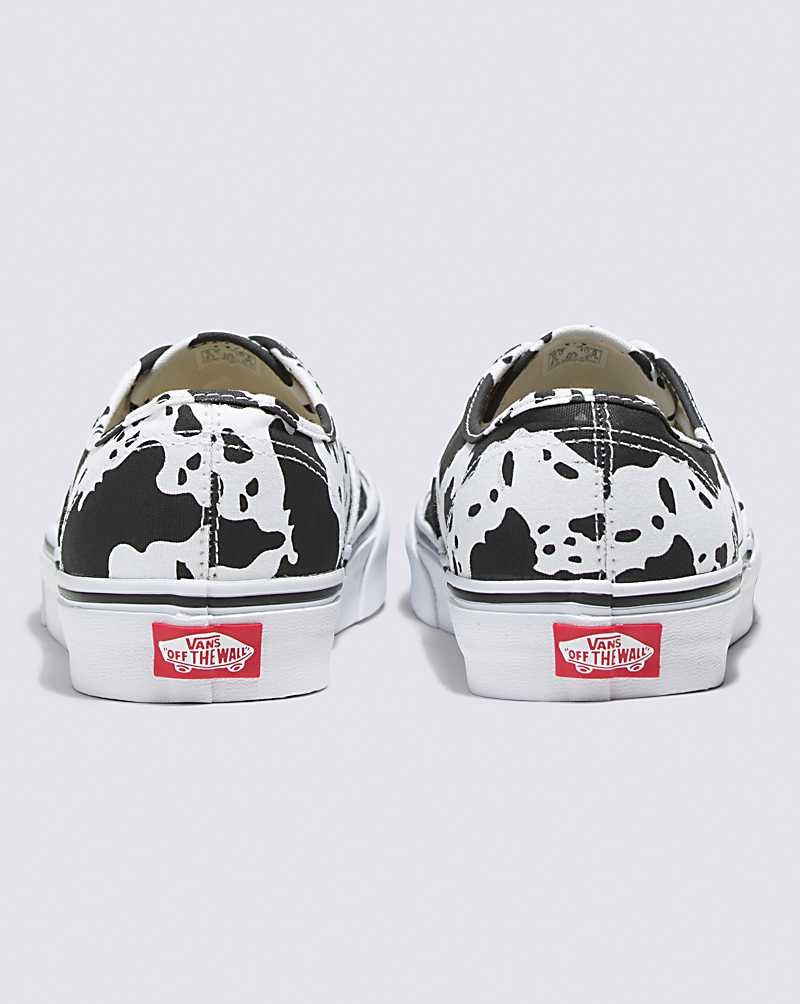 Vans Customs Cow Print Authentic Schuhe Herren Schwarz Weiß | Österreich SIJEKU567