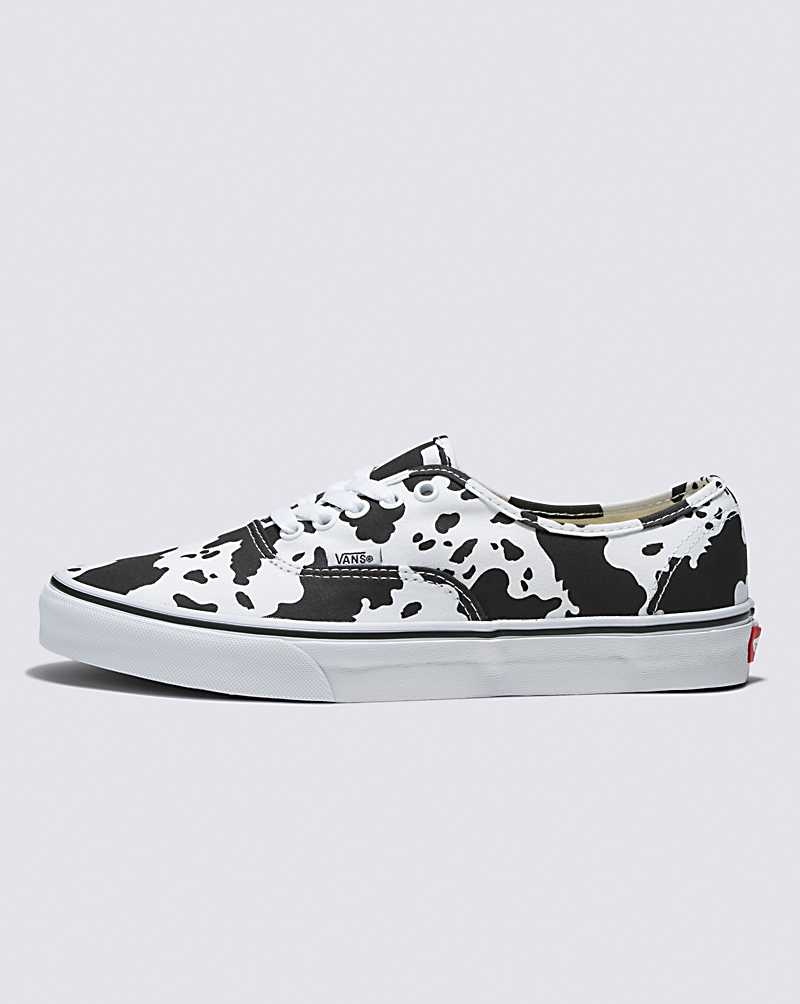 Vans Customs Cow Print Authentic Schuhe Herren Schwarz Weiß | Österreich SIJEKU567