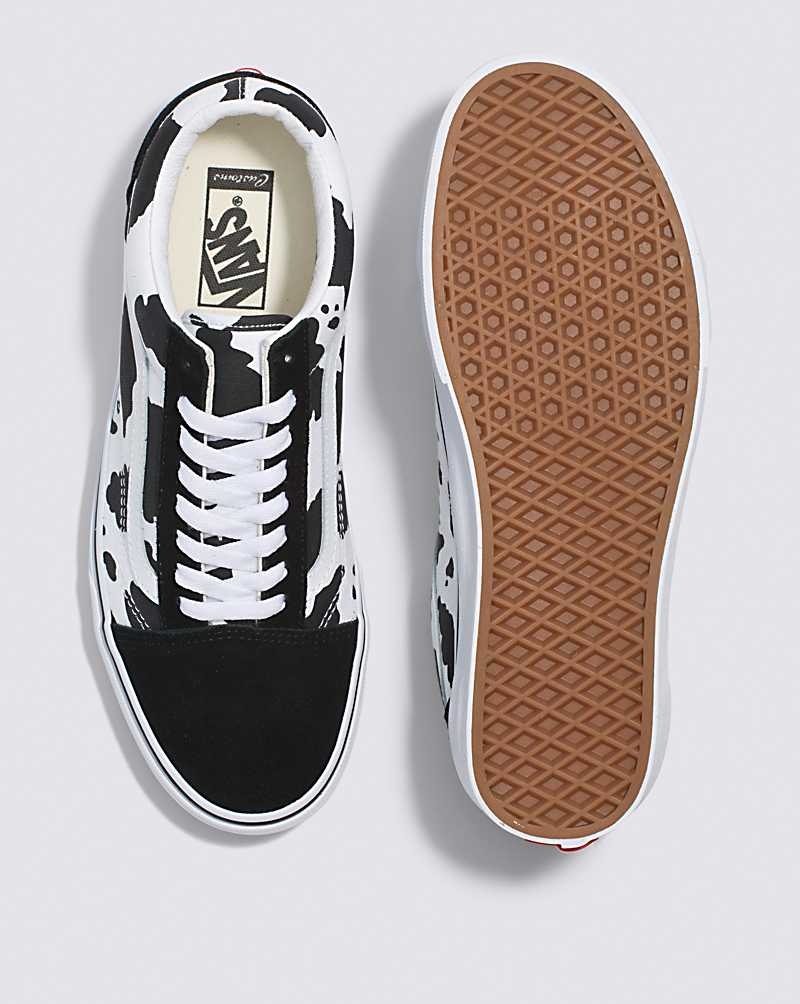 Vans Customs Cow Print Old Skool Schuhe Herren Schwarz Weiß | Österreich RGWIYP926