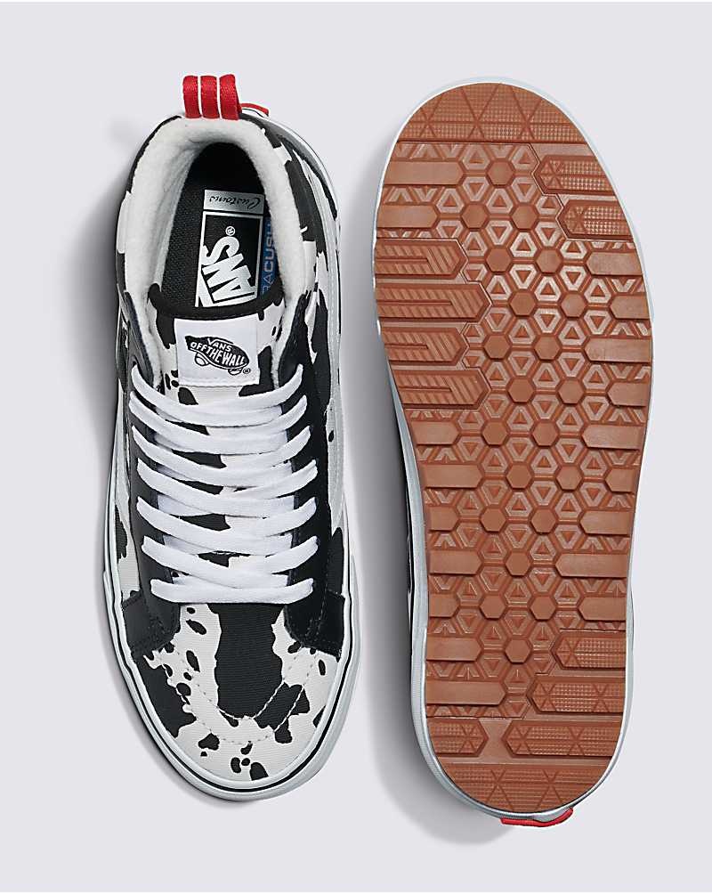 Vans Customs Cow Print Sk8-Hi MTE-1 Schuhe Herren Schwarz Weiß | Österreich WIVNCB734