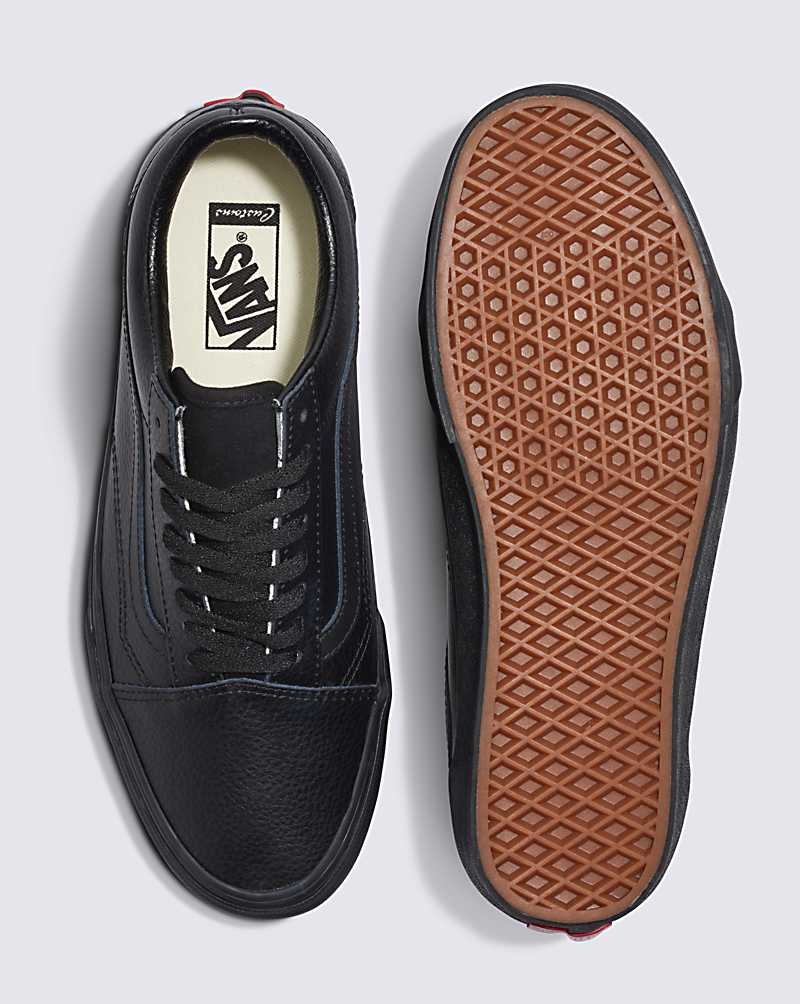 Vans Customs Elevated Leder Old Skool Schuhe Damen Schwarz | Österreich IKVEMD649