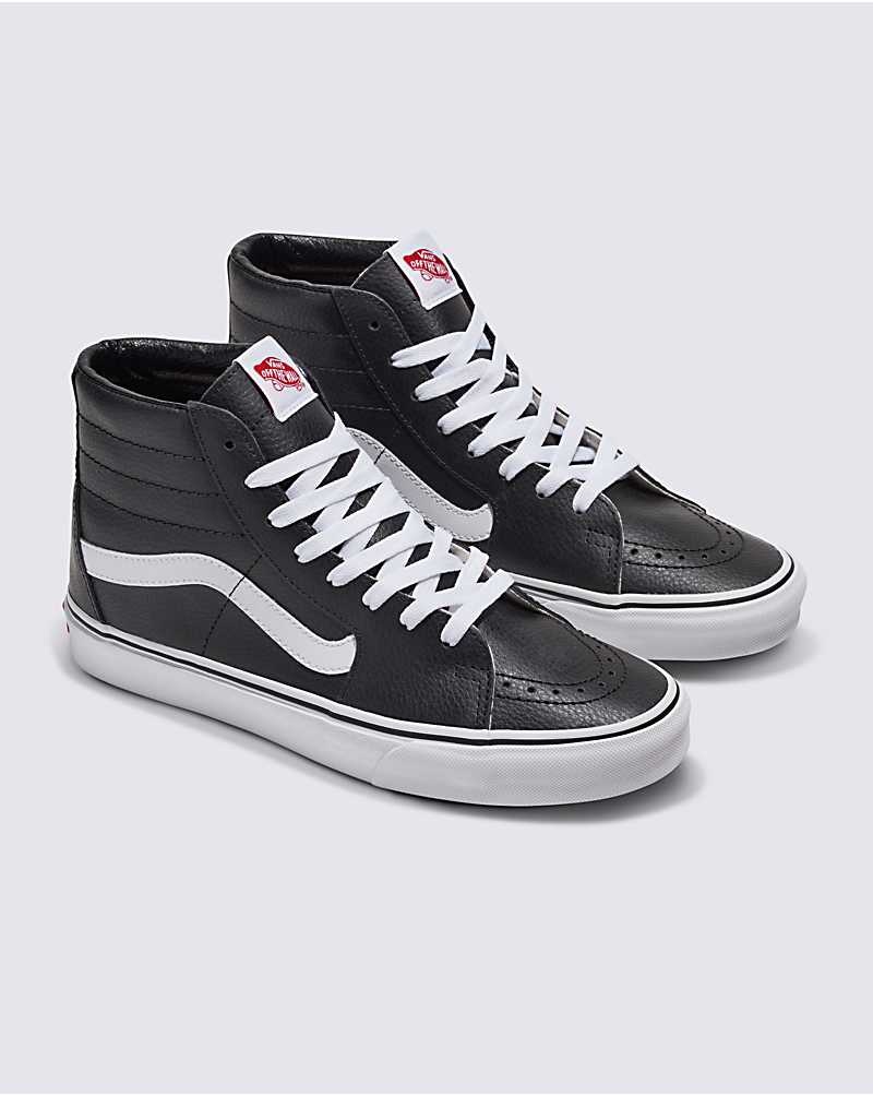 Vans Customs Elevated Leder Sk8-Hi Schuhe Damen Schwarz | Österreich DCIAEY325