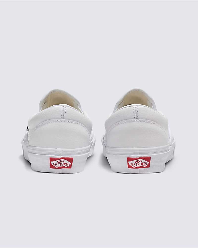 Vans Customs Elevated Leder Slip-On Schuhe Damen Weiß | Österreich OXVQHY608